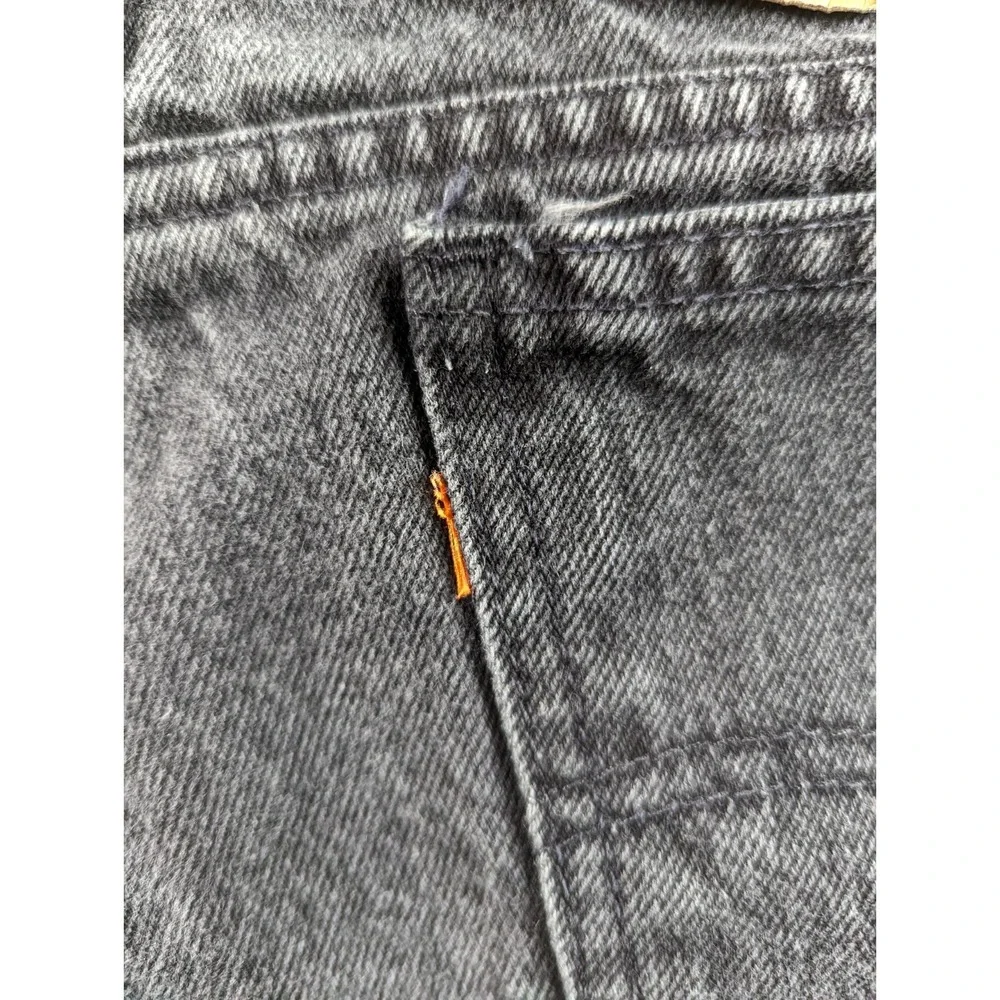 VTG Levis 550 Jeans Mens 38x30 Black Faded Orange Tab Relaxed Fit USA Made  READ